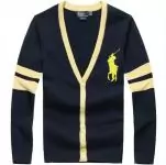 ralph lauren pulls nuovi hommes con scollo v maglione strisce slim promozioni jaune bleu